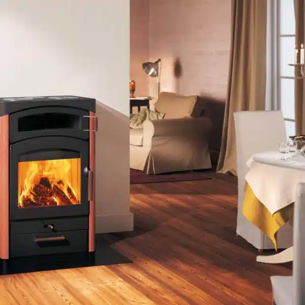 Poêle à bois Austroflamm Pallas Back Céramique - Prix et description