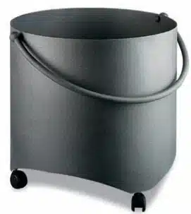seau mobile acier anthracite