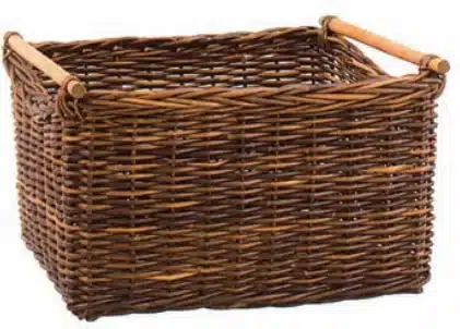 panier osier droit  L. 53 x 45